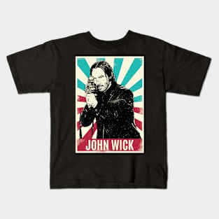 Vintage Retro John Wick Kids T-Shirt